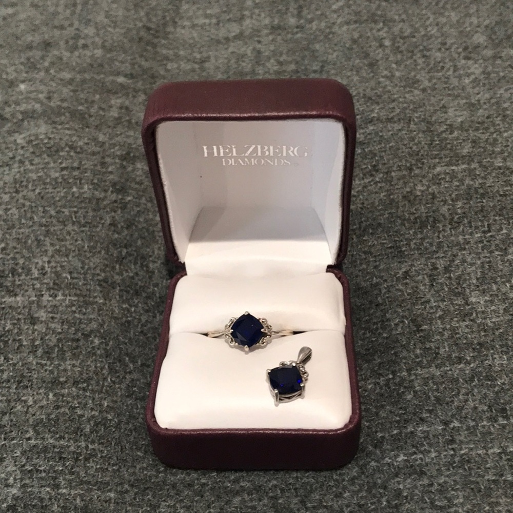 Blue Sapphire Ring & Pendant